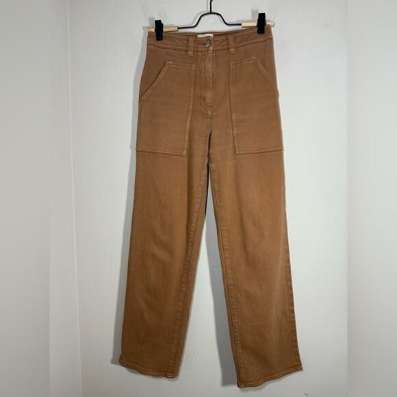 Aritzia Wilfred Modern Utility Pants BrownCargo Straight Leg size 2 - Picture 9 of 11